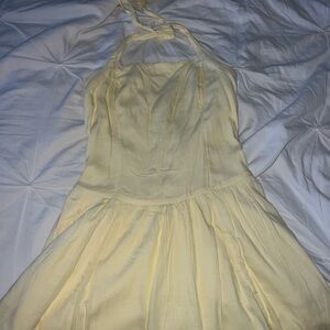 Hollister Halter Yellow Dress